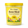 BhooMagic Bone Meal fertilizer 1kg container, premium organic bone meal for flowering plants and strong root growth