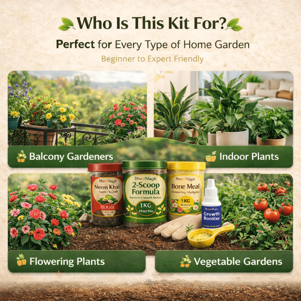 Organic plant care kit suitable for balcony indoor flowering and vegetable gardening
